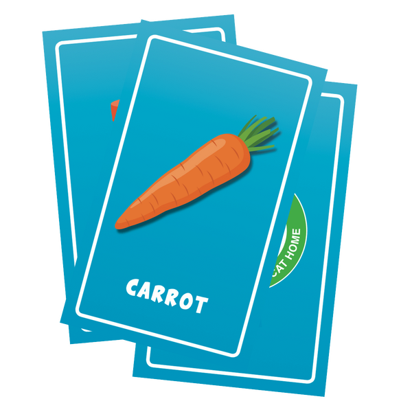 Bowl or Bin dog card showing carrot